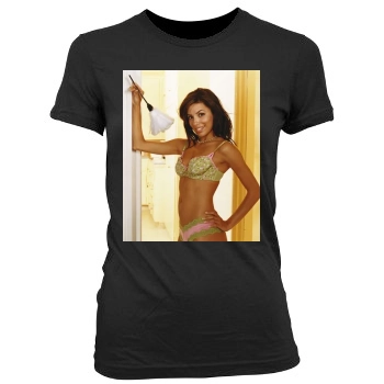 Eva Longoria Women's Junior Cut Crewneck T-Shirt