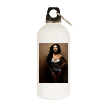 Eva Longoria White Water Bottle With Carabiner