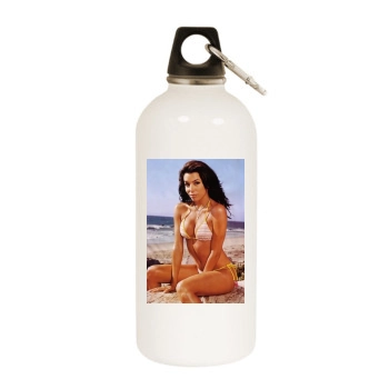 Eva Longoria White Water Bottle With Carabiner