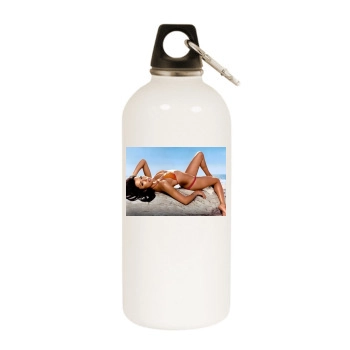 Eva Longoria White Water Bottle With Carabiner