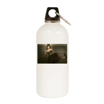 Eva Longoria White Water Bottle With Carabiner