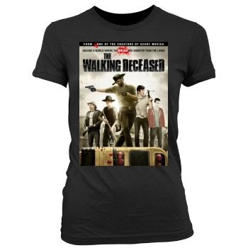 Walking with the Dead (2015) Women's Junior Cut Crewneck T-Shirt