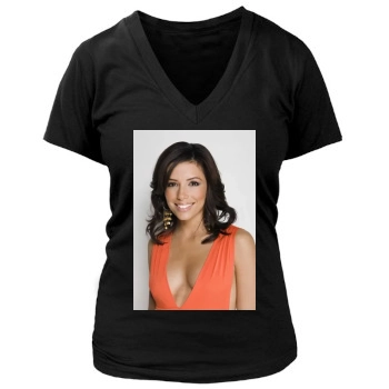 Eva Longoria Women's Deep V-Neck TShirt