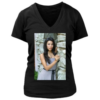 Eva Longoria Women's Deep V-Neck TShirt