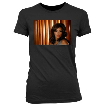 Eva Longoria Women's Junior Cut Crewneck T-Shirt