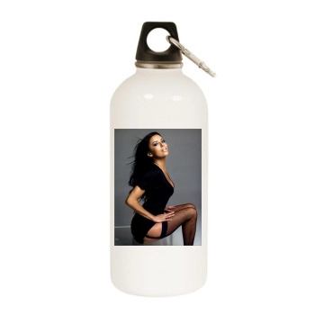 Eva Longoria White Water Bottle With Carabiner