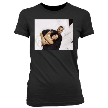 Eva Longoria Women's Junior Cut Crewneck T-Shirt