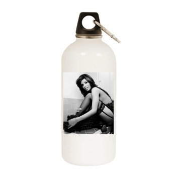 Eva Longoria White Water Bottle With Carabiner