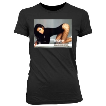 Eva Longoria Women's Junior Cut Crewneck T-Shirt