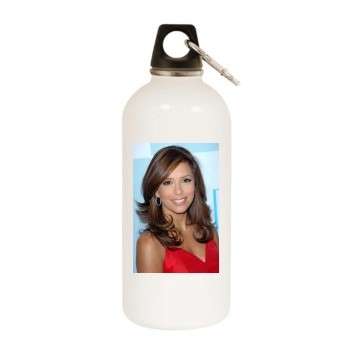 Eva Longoria White Water Bottle With Carabiner