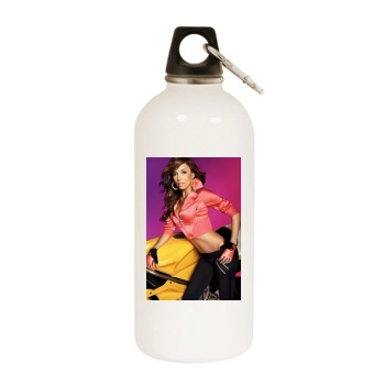 Eva Longoria White Water Bottle With Carabiner