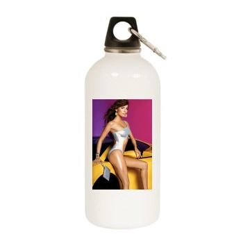 Eva Longoria White Water Bottle With Carabiner