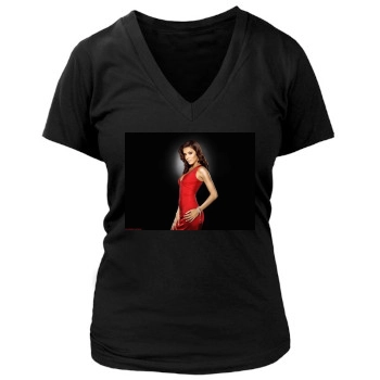 Eva Longoria Women's Deep V-Neck TShirt