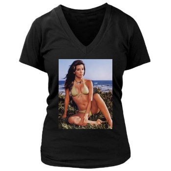 Eva Longoria Women's Deep V-Neck TShirt