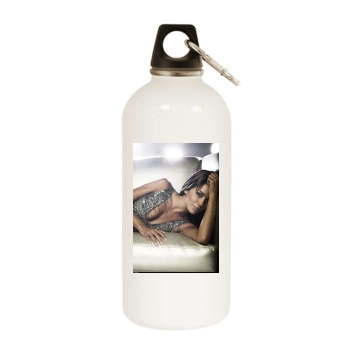 Eva Longoria White Water Bottle With Carabiner