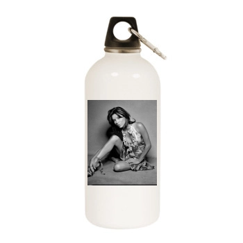 Eva Longoria White Water Bottle With Carabiner