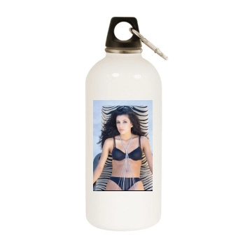 Eva Longoria White Water Bottle With Carabiner