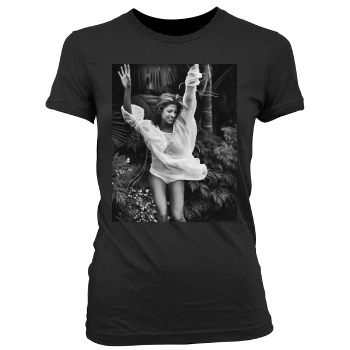 Eva Mendes Women's Junior Cut Crewneck T-Shirt