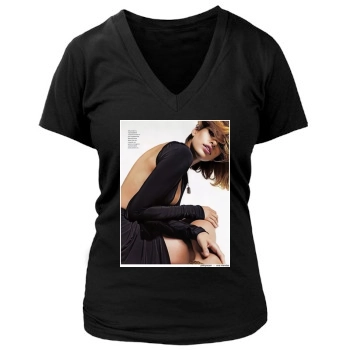 Eva Mendes Women's Deep V-Neck TShirt