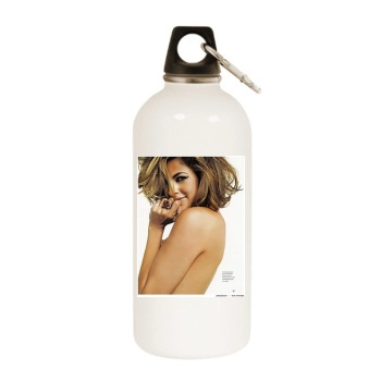 Eva Mendes White Water Bottle With Carabiner