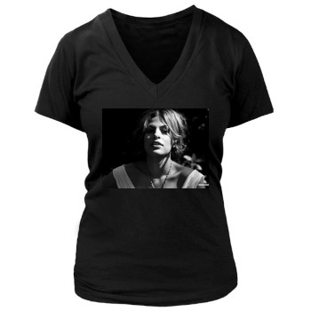 Eva Mendes Women's Deep V-Neck TShirt