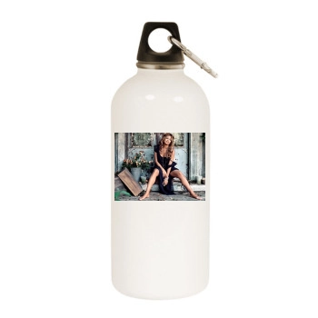 Eva Mendes White Water Bottle With Carabiner