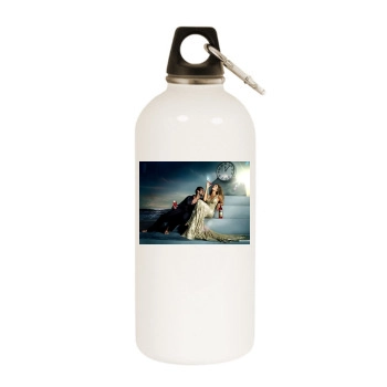 Eva Mendes White Water Bottle With Carabiner