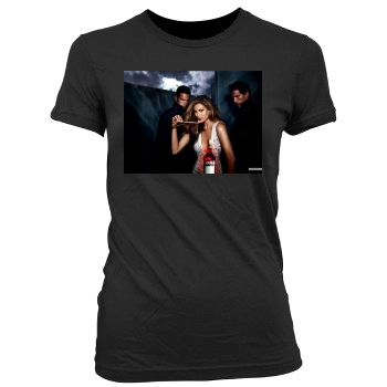 Eva Mendes Women's Junior Cut Crewneck T-Shirt