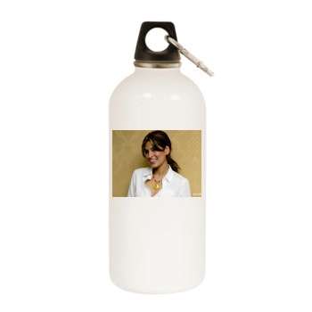 Eva Mendes White Water Bottle With Carabiner