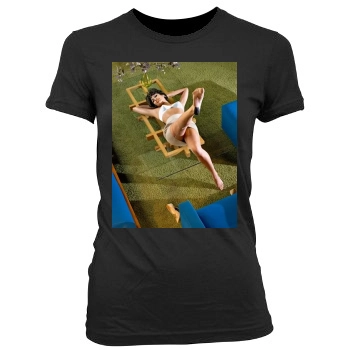 Eva Mendes Women's Junior Cut Crewneck T-Shirt