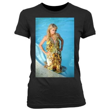 Paris Hilton Women's Junior Cut Crewneck T-Shirt