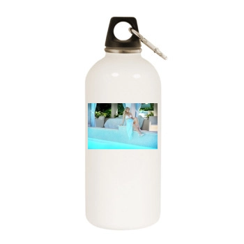 Paris Hilton White Water Bottle With Carabiner