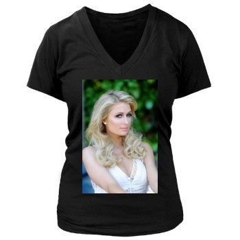 Paris Hilton Women's Deep V-Neck TShirt