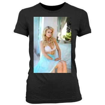 Paris Hilton Women's Junior Cut Crewneck T-Shirt