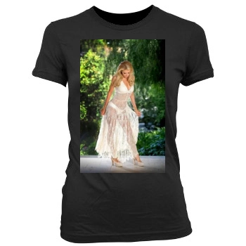 Paris Hilton Women's Junior Cut Crewneck T-Shirt