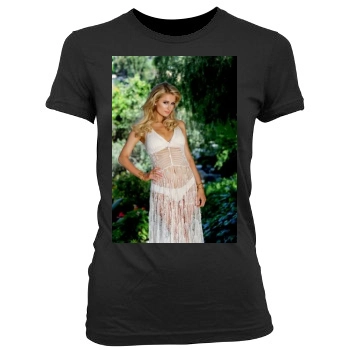 Paris Hilton Women's Junior Cut Crewneck T-Shirt