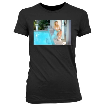 Paris Hilton Women's Junior Cut Crewneck T-Shirt