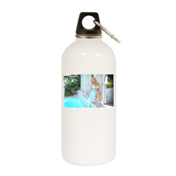 Paris Hilton White Water Bottle With Carabiner