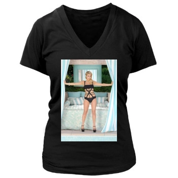 Paris Hilton Women's Deep V-Neck TShirt