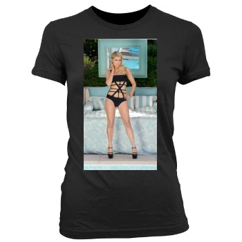 Paris Hilton Women's Junior Cut Crewneck T-Shirt