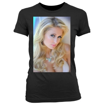 Paris Hilton Women's Junior Cut Crewneck T-Shirt