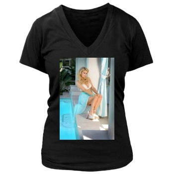 Paris Hilton Women's Deep V-Neck TShirt