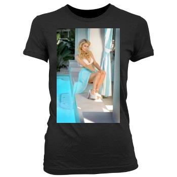 Paris Hilton Women's Junior Cut Crewneck T-Shirt