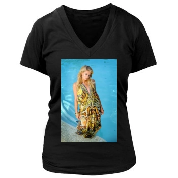 Paris Hilton Women's Deep V-Neck TShirt