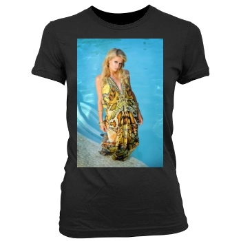 Paris Hilton Women's Junior Cut Crewneck T-Shirt