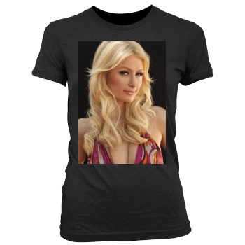 Paris Hilton Women's Junior Cut Crewneck T-Shirt