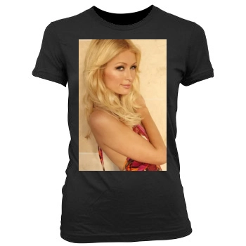 Paris Hilton Women's Junior Cut Crewneck T-Shirt