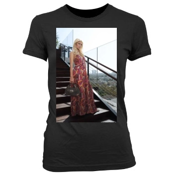 Paris Hilton Women's Junior Cut Crewneck T-Shirt