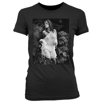 Eva Mendes Women's Junior Cut Crewneck T-Shirt