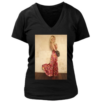 Paris Hilton Women's Deep V-Neck TShirt